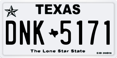 TX license plate DNK5171