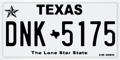 TX license plate DNK5175