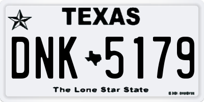 TX license plate DNK5179