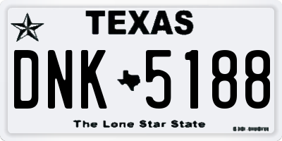 TX license plate DNK5188