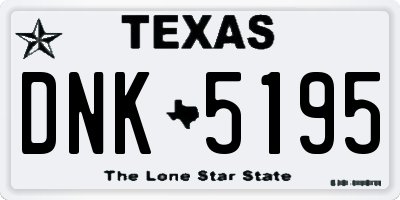 TX license plate DNK5195