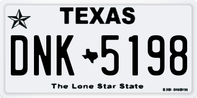 TX license plate DNK5198