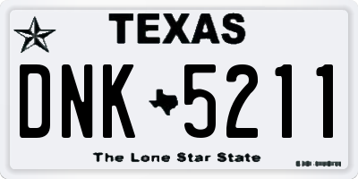 TX license plate DNK5211