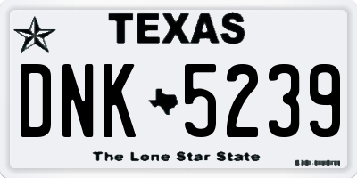 TX license plate DNK5239
