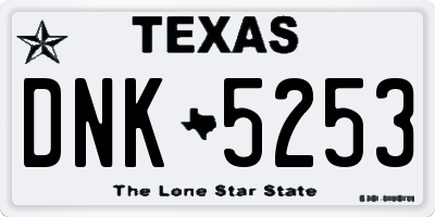 TX license plate DNK5253