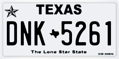 TX license plate DNK5261