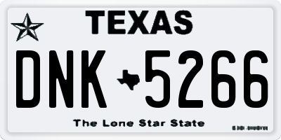 TX license plate DNK5266