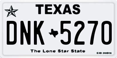 TX license plate DNK5270