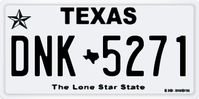 TX license plate DNK5271