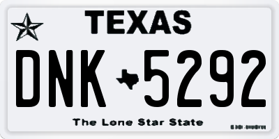 TX license plate DNK5292