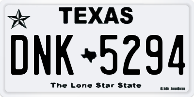 TX license plate DNK5294
