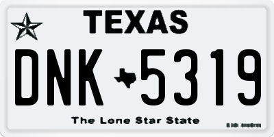 TX license plate DNK5319