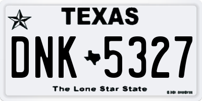 TX license plate DNK5327
