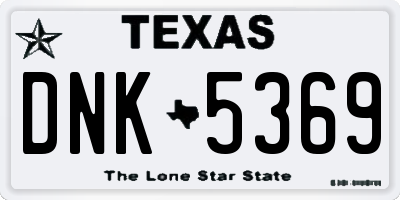 TX license plate DNK5369
