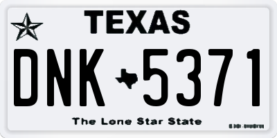 TX license plate DNK5371