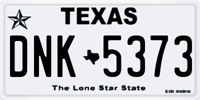 TX license plate DNK5373