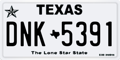 TX license plate DNK5391