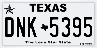 TX license plate DNK5395
