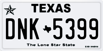 TX license plate DNK5399