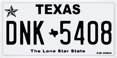 TX license plate DNK5408