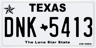 TX license plate DNK5413