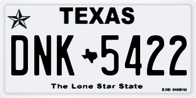 TX license plate DNK5422