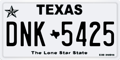 TX license plate DNK5425