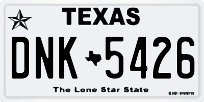 TX license plate DNK5426