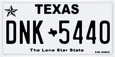 TX license plate DNK5440