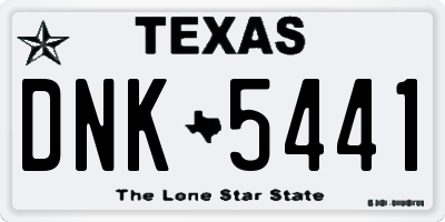 TX license plate DNK5441