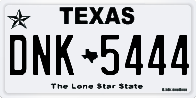 TX license plate DNK5444