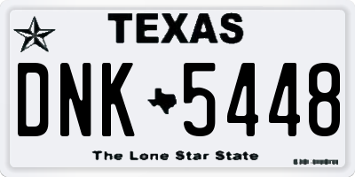 TX license plate DNK5448