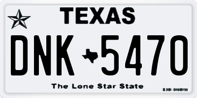 TX license plate DNK5470