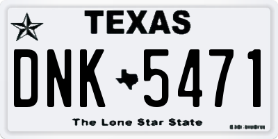 TX license plate DNK5471