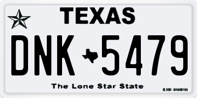 TX license plate DNK5479