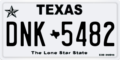 TX license plate DNK5482