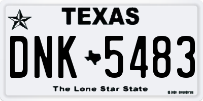 TX license plate DNK5483