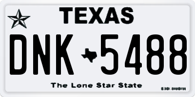 TX license plate DNK5488