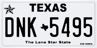 TX license plate DNK5495