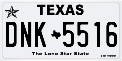TX license plate DNK5516