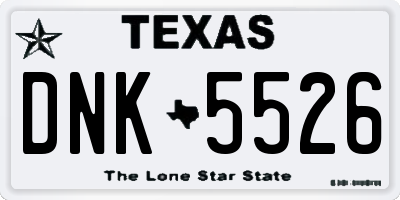 TX license plate DNK5526