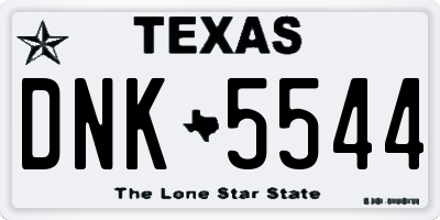 TX license plate DNK5544