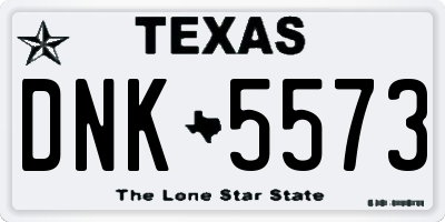 TX license plate DNK5573
