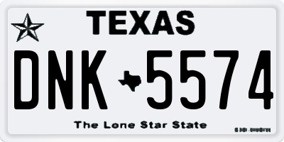TX license plate DNK5574