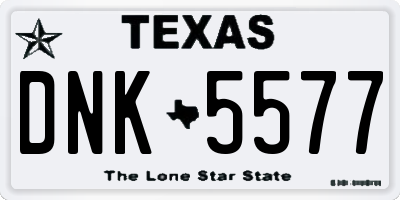 TX license plate DNK5577