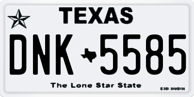TX license plate DNK5585