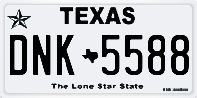 TX license plate DNK5588