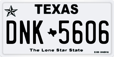 TX license plate DNK5606