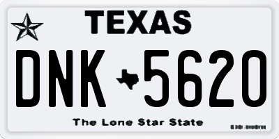 TX license plate DNK5620