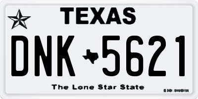 TX license plate DNK5621